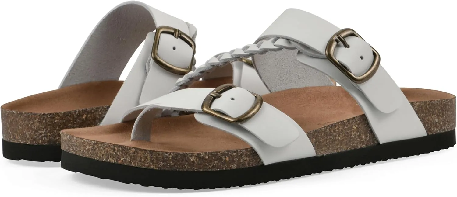 WHITE MOUNTAIN Women's Hammy Braided Signature Comfort-Molded Footbed Sandal