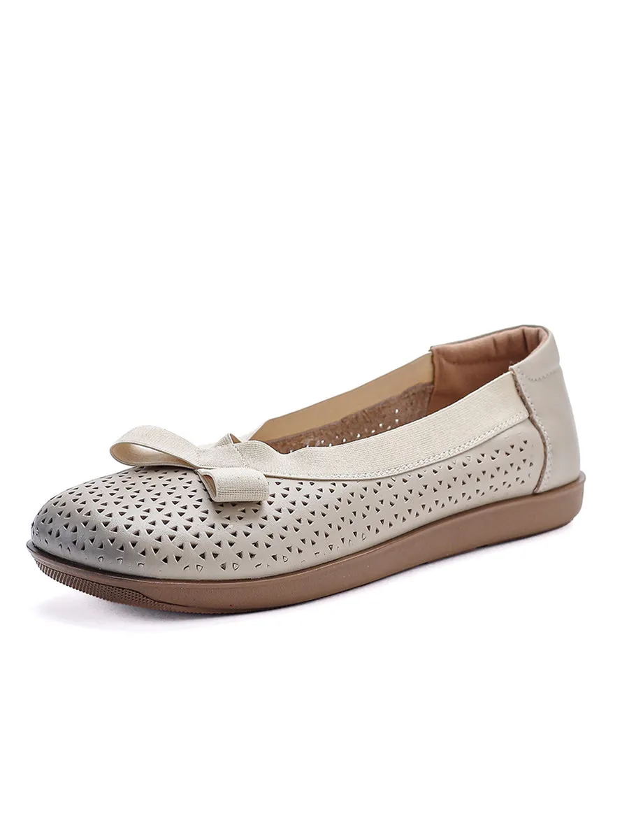Women Casual Genuine Leather Soft Flat Shoes