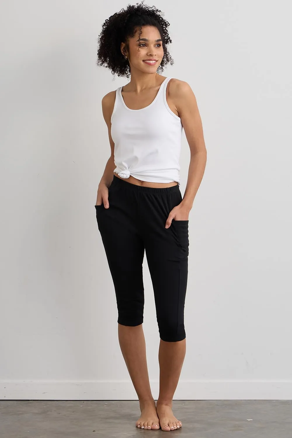 Women's 100% Organic Pima Cotton Capri Leggings