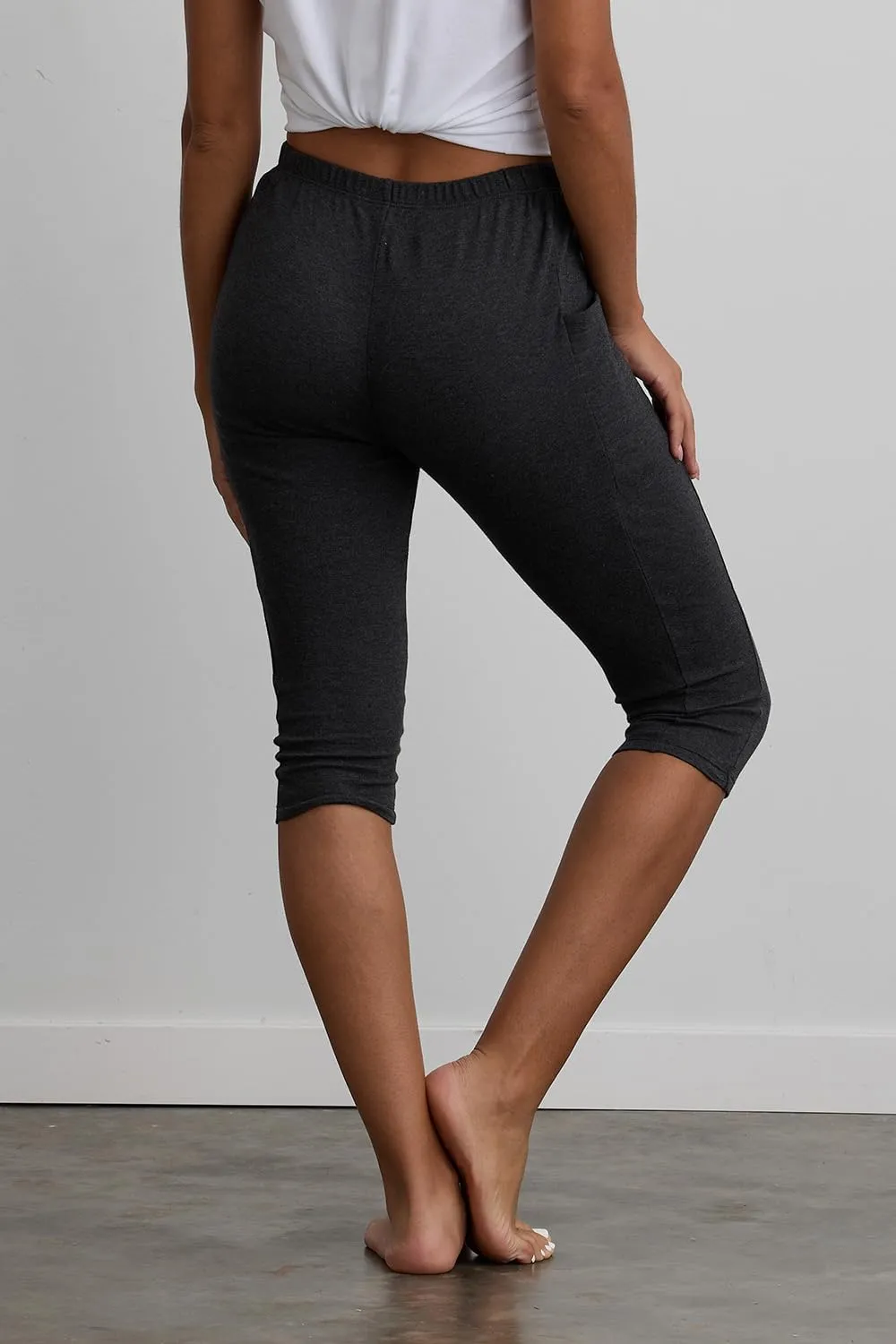 Women's 100% Organic Pima Cotton Capri Leggings