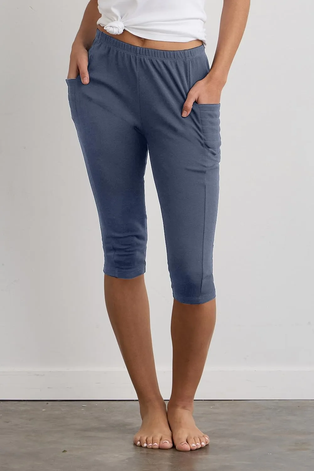 Women's 100% Organic Pima Cotton Capri Leggings