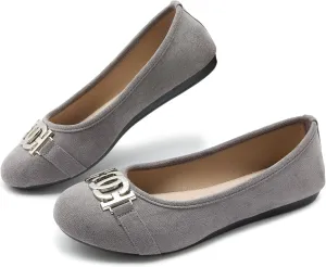 Women's Ballet Shoes Comfortable Slip on Round Toe Flat Casual Shoes for Walking, Driving, Dressy