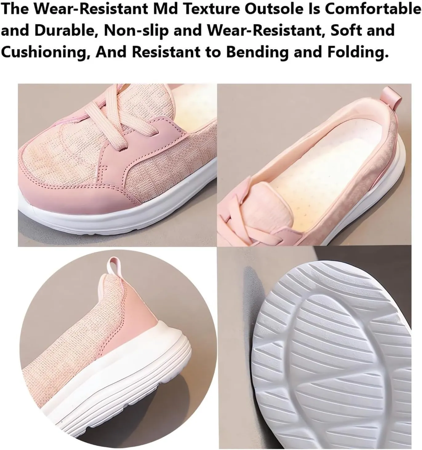 Women’s Breathable Slip on Arch Support Non-Slip Orthopedic Shoes On The Go Comfort Loafers Flats Wide Width Fit Walking Slip-in Sneakers Boat Shoe
