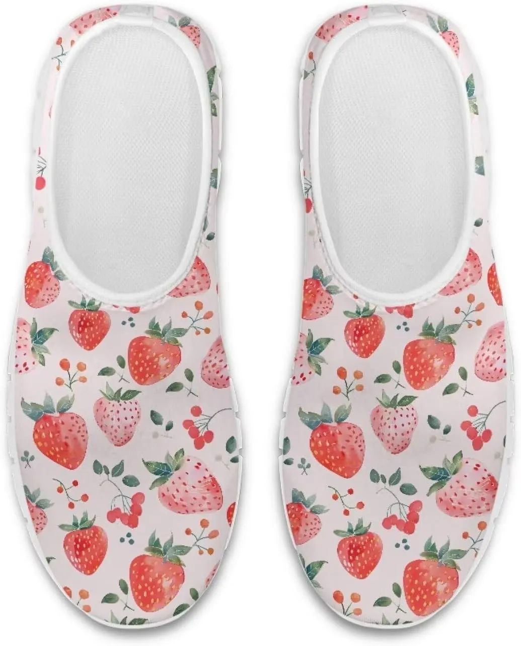 Women's Fruit Print Shoes Low Top Slip On Casual Walking Shoes Comfortable Soft-Soled Sports Running Flat Sneakers