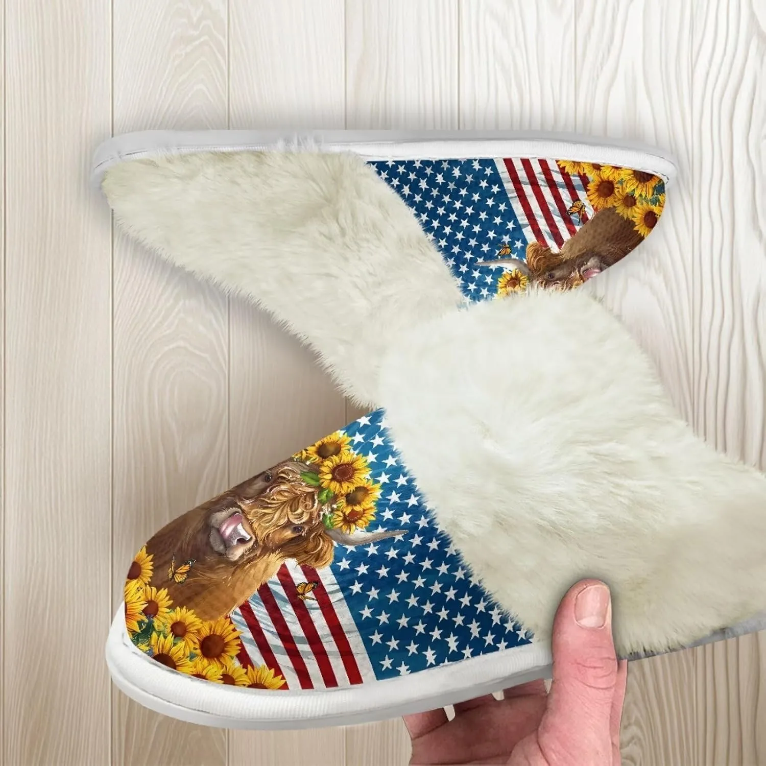 Womens Fuzzy Slippers with Warm Faux Fur Collar Bootie Slippers Comfortable Anti-Slip House Slippers Plush Lined Slide Sandal for All Seasons Shoes Winter House Shoes