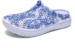 Womens Gardening Clogs Non-Slip Hole Breathable Lightweight Slippers Summer Beach Bathroom Sandals Indoor Outdoor Shoes Slip On