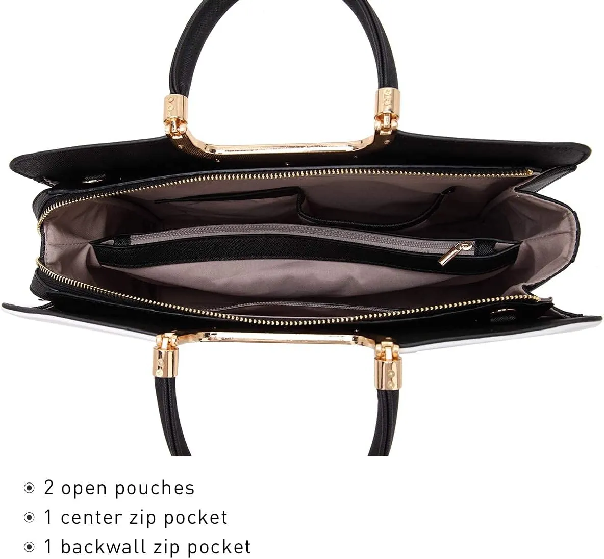 Womens Handbag Top Handle Shoulder Bag Tote Satchel Purse Work Bag with Matching Wallet