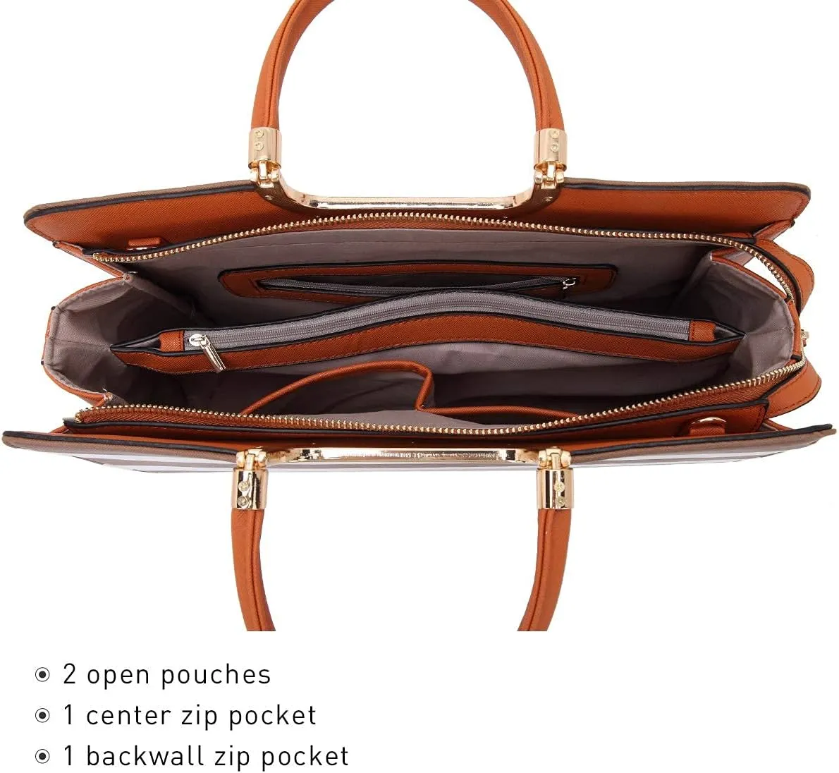 Womens Handbag Top Handle Shoulder Bag Tote Satchel Purse Work Bag with Matching Wallet