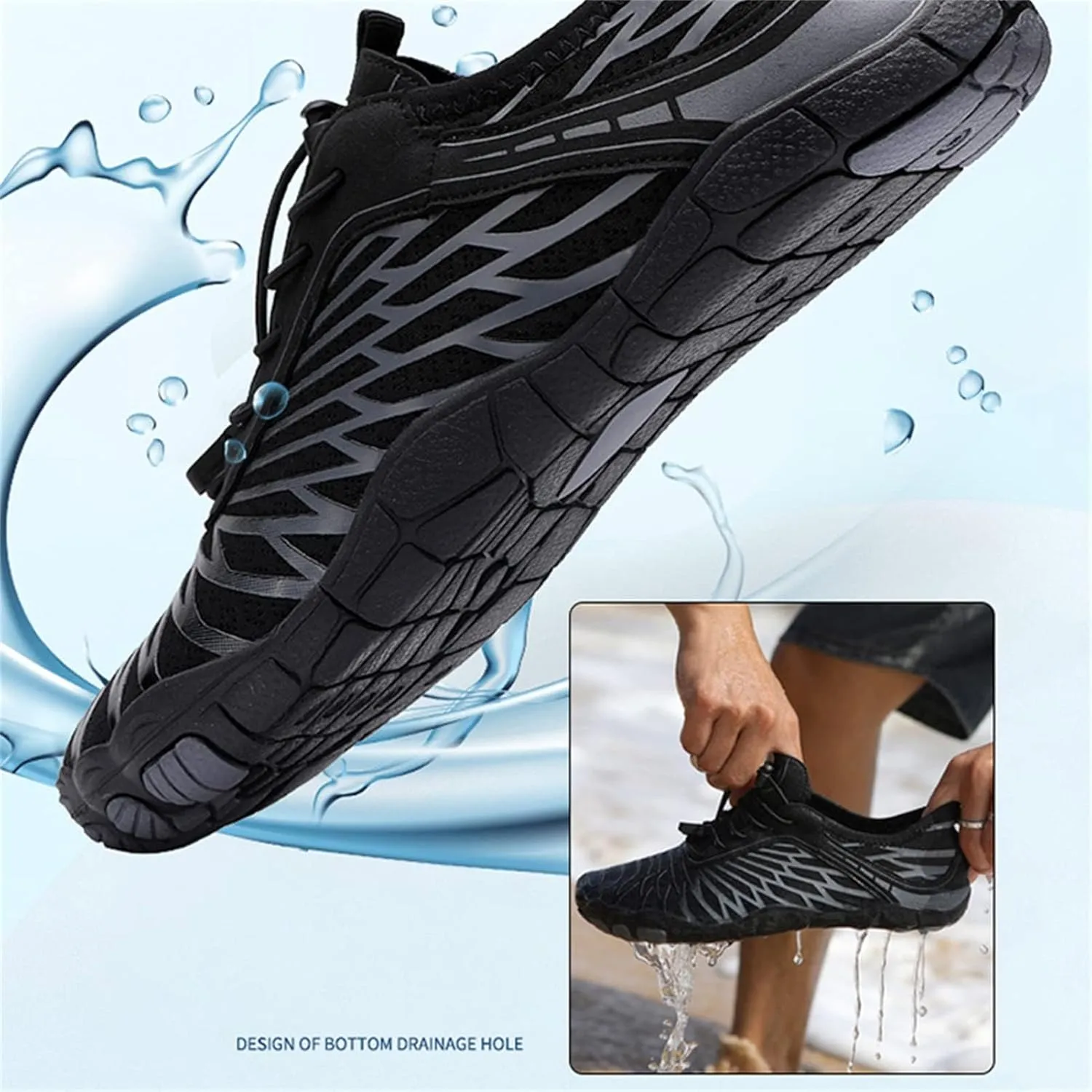Womens Hiking Footwear Barefoot Pro Barefoot Shoes Quick-Dry Non-Slip Water Shoes for Women Men Sport Athletic Running Sneakers Walking Shoes for Pool Beach Surf Water Park Yoga