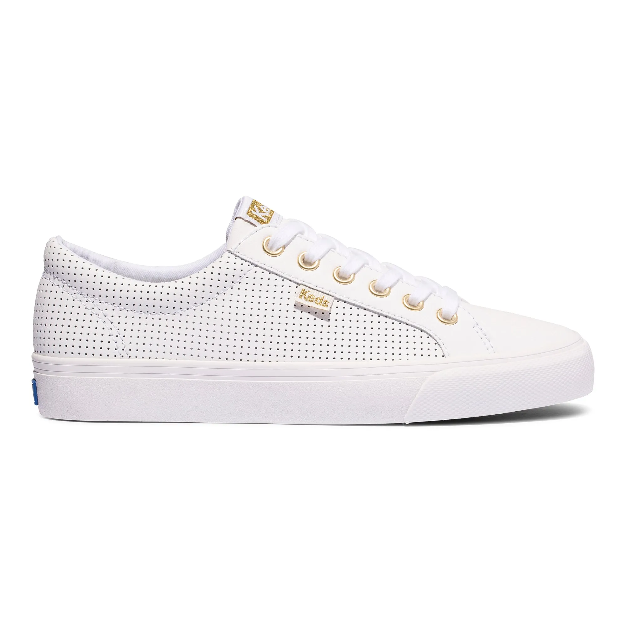 Women's Jump Kick Perf Leather White/Gold