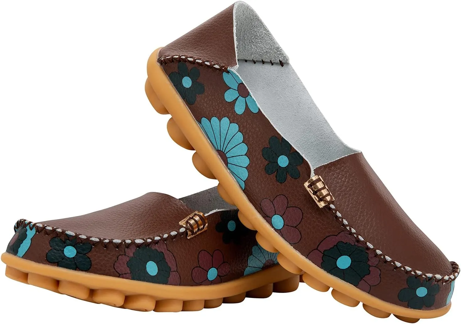 Women's Leather Loafers Comfortable Flat Shoes
