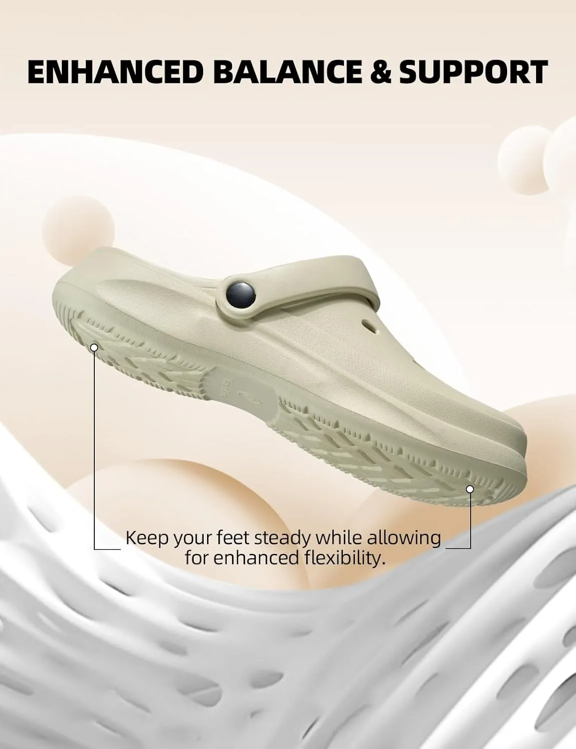Womens Mens Garden Clogs with Arch Support Slip-On Work Shoes, Quick-Dry Water Sandals, Casual Comfortable Slippers