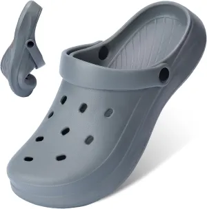 Womens Mens Garden Clogs with Arch Support Slip-On Work Shoes, Quick-Dry Water Sandals, Casual Comfortable Slippers