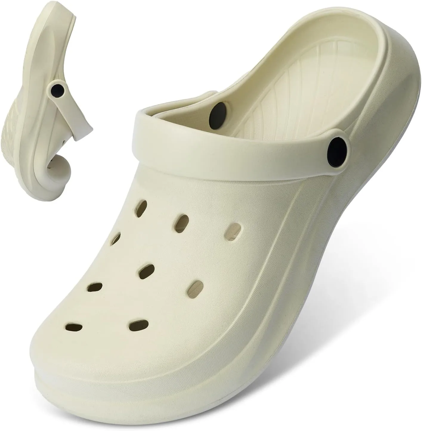 Womens Mens Garden Clogs with Arch Support Slip-On Work Shoes, Quick-Dry Water Sandals, Casual Comfortable Slippers