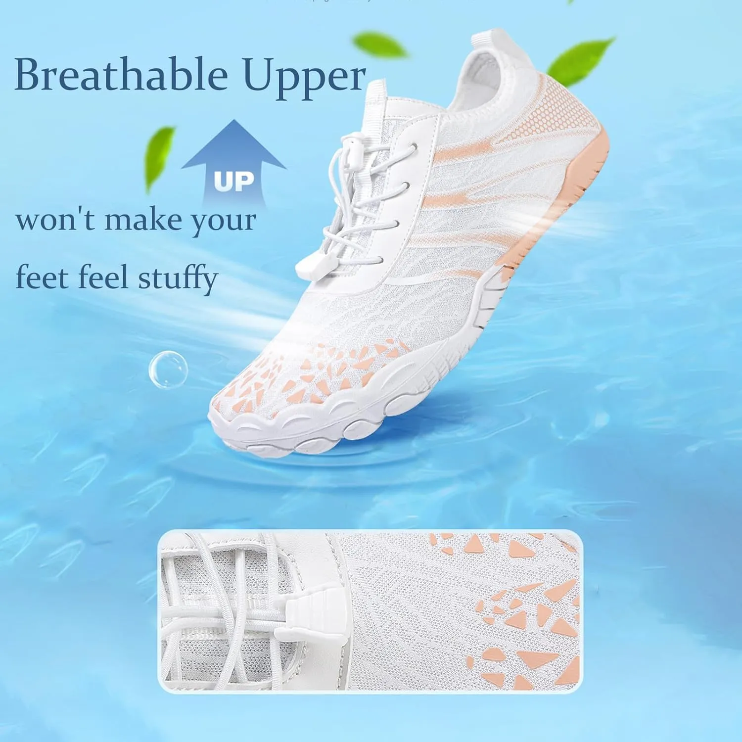 Women's Men's Hike Barefoot Shoes Wide Toe Box Water Shoes Quick Dry Swim Shoe Breathable & Non-Slip for Pool Beach Surf Walk Water Yoga