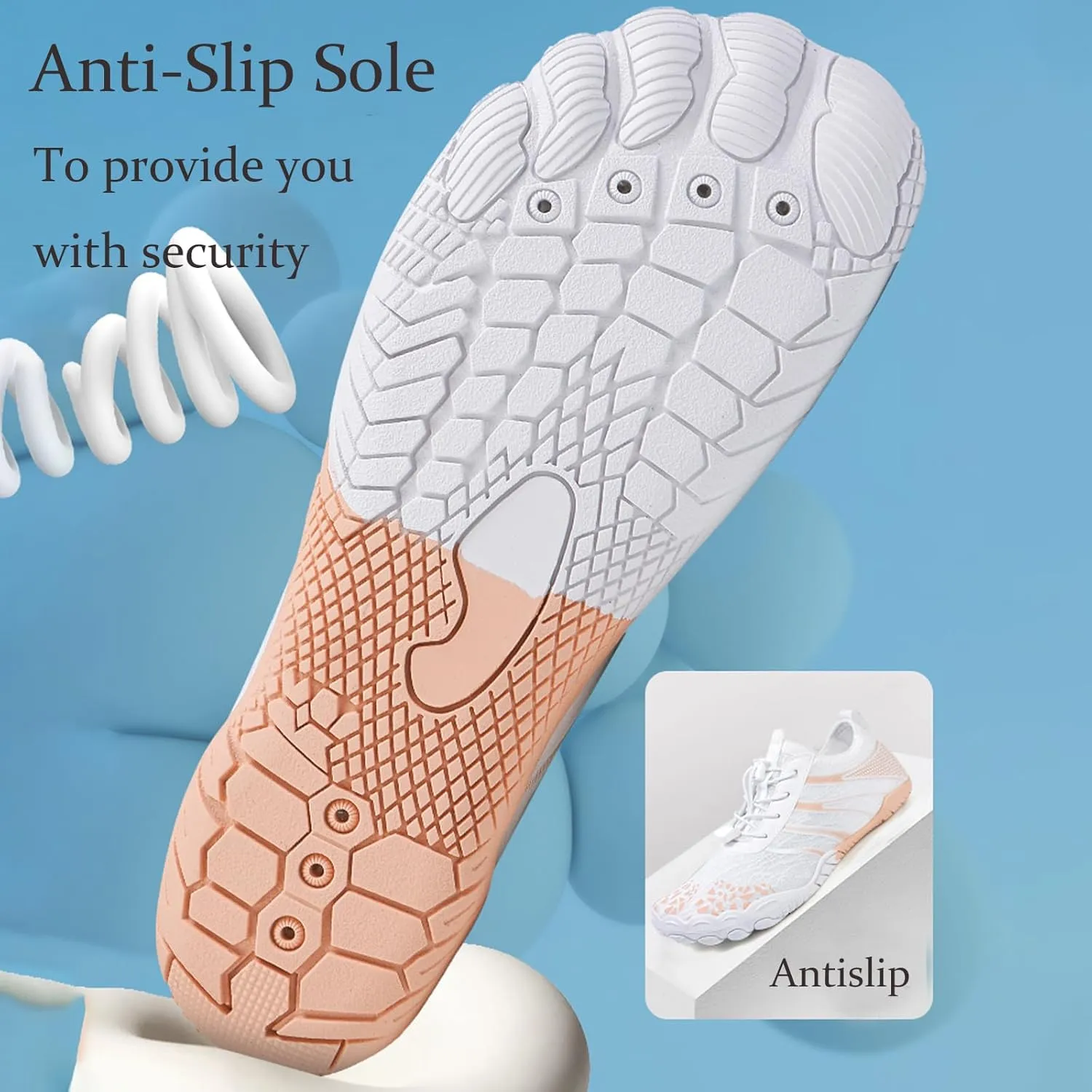 Women's Men's Hike Barefoot Shoes Wide Toe Box Water Shoes Quick Dry Swim Shoe Breathable & Non-Slip for Pool Beach Surf Walk Water Yoga