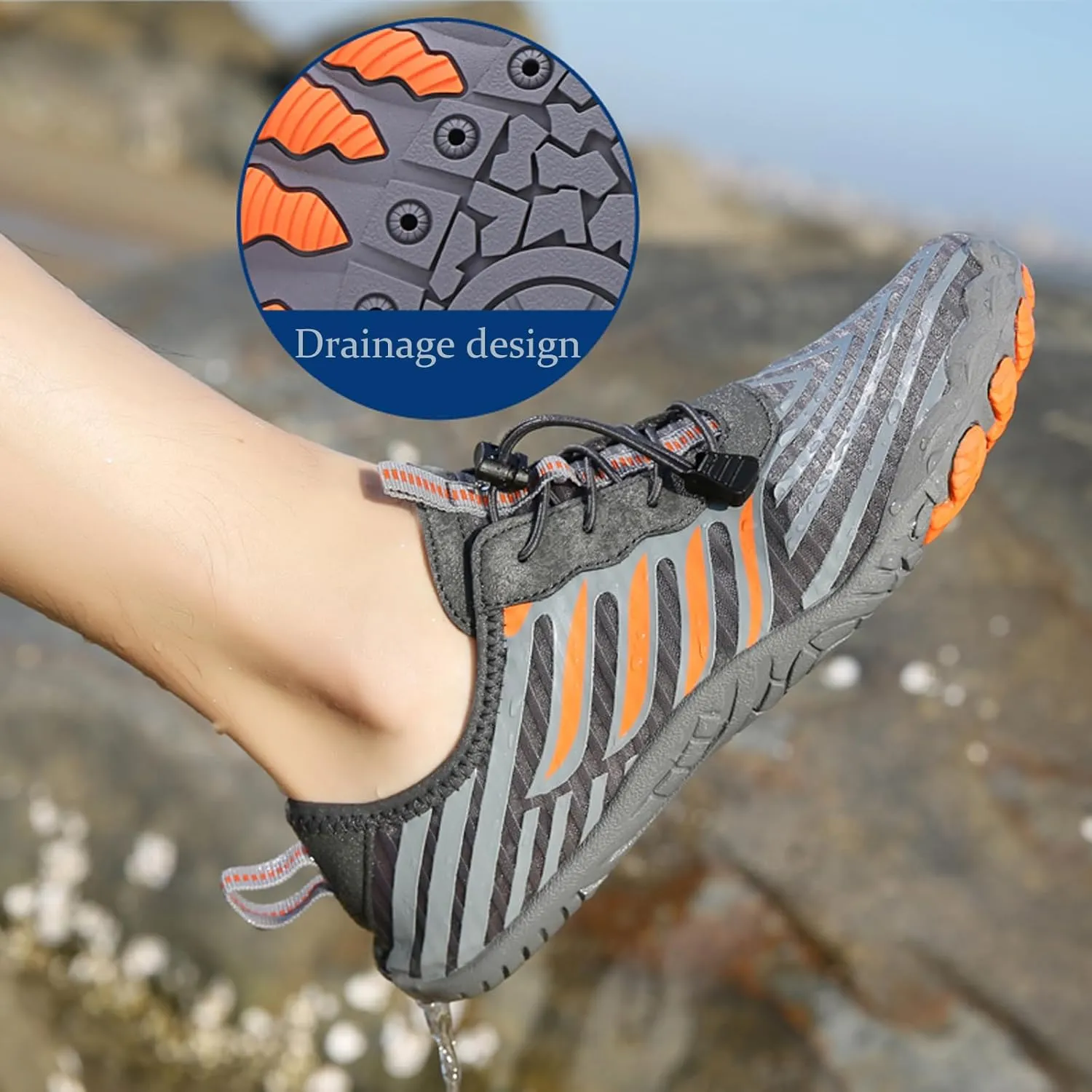 Women's Men's Hike Barefoot Shoes Wide Toe Box Water Shoes Quick Dry Swim Shoe Breathable & Non-Slip for Pool Beach Surf Walk Water Yoga