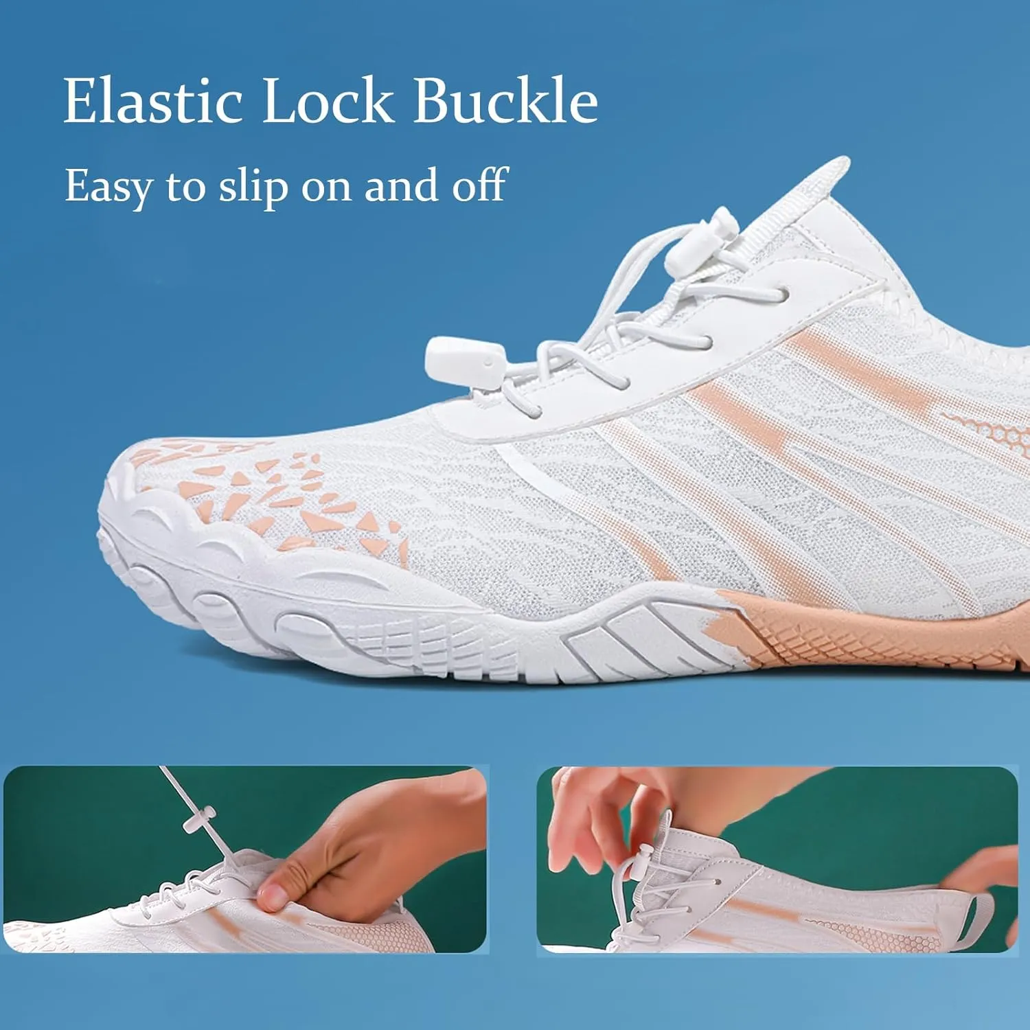 Women's Men's Hike Barefoot Shoes Wide Toe Box Water Shoes Quick Dry Swim Shoe Breathable & Non-Slip for Pool Beach Surf Walk Water Yoga