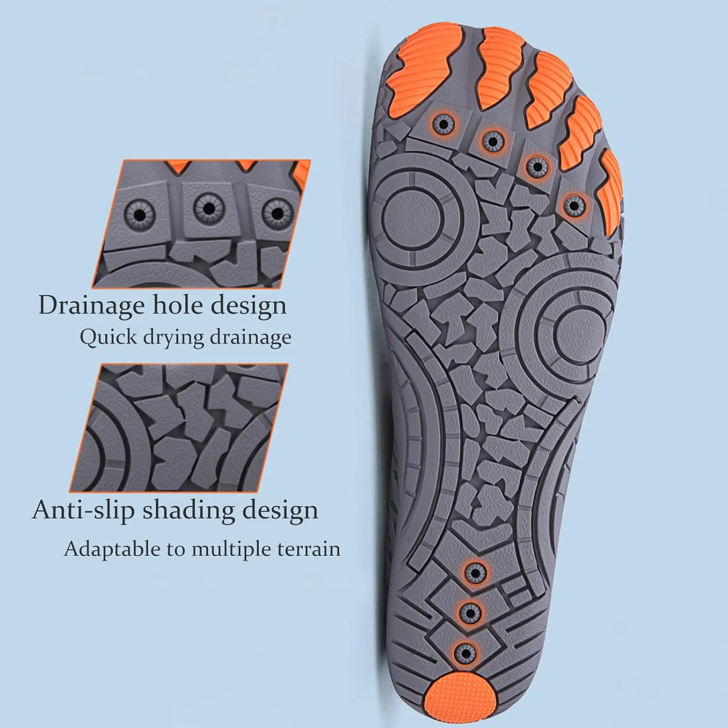 Women's Men's Hike Barefoot Shoes Wide Toe Box Water Shoes Quick Dry Swim Shoe Breathable & Non-Slip for Pool Beach Surf Walk Water Yoga