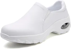 Women's Nursing Shoes Slip On Lightweight Slip Resistant Comfort Non Slip Waterproof Food Service Work Shoes