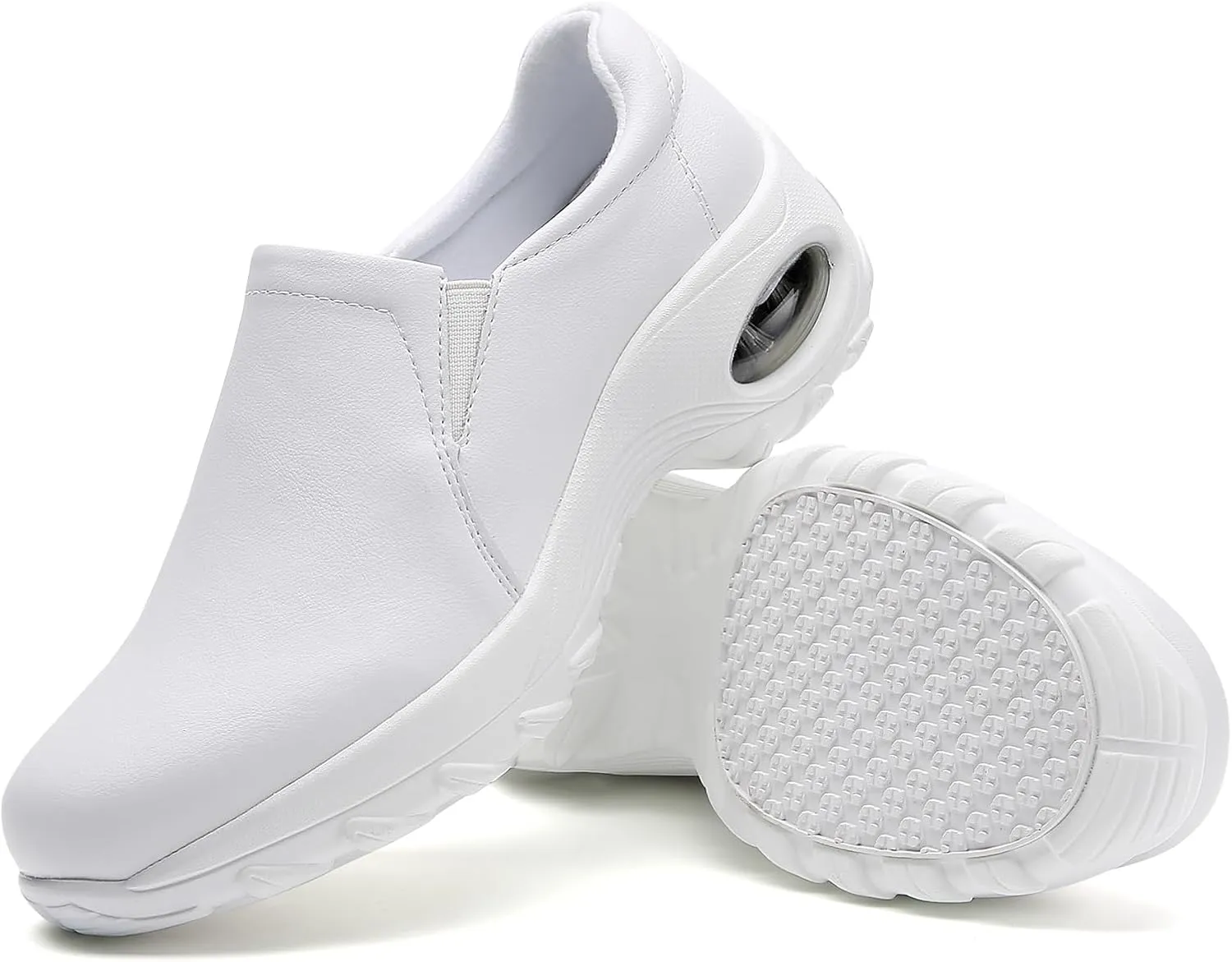 Women's Nursing Shoes Slip On Lightweight Slip Resistant Comfort Non Slip Waterproof Food Service Work Shoes