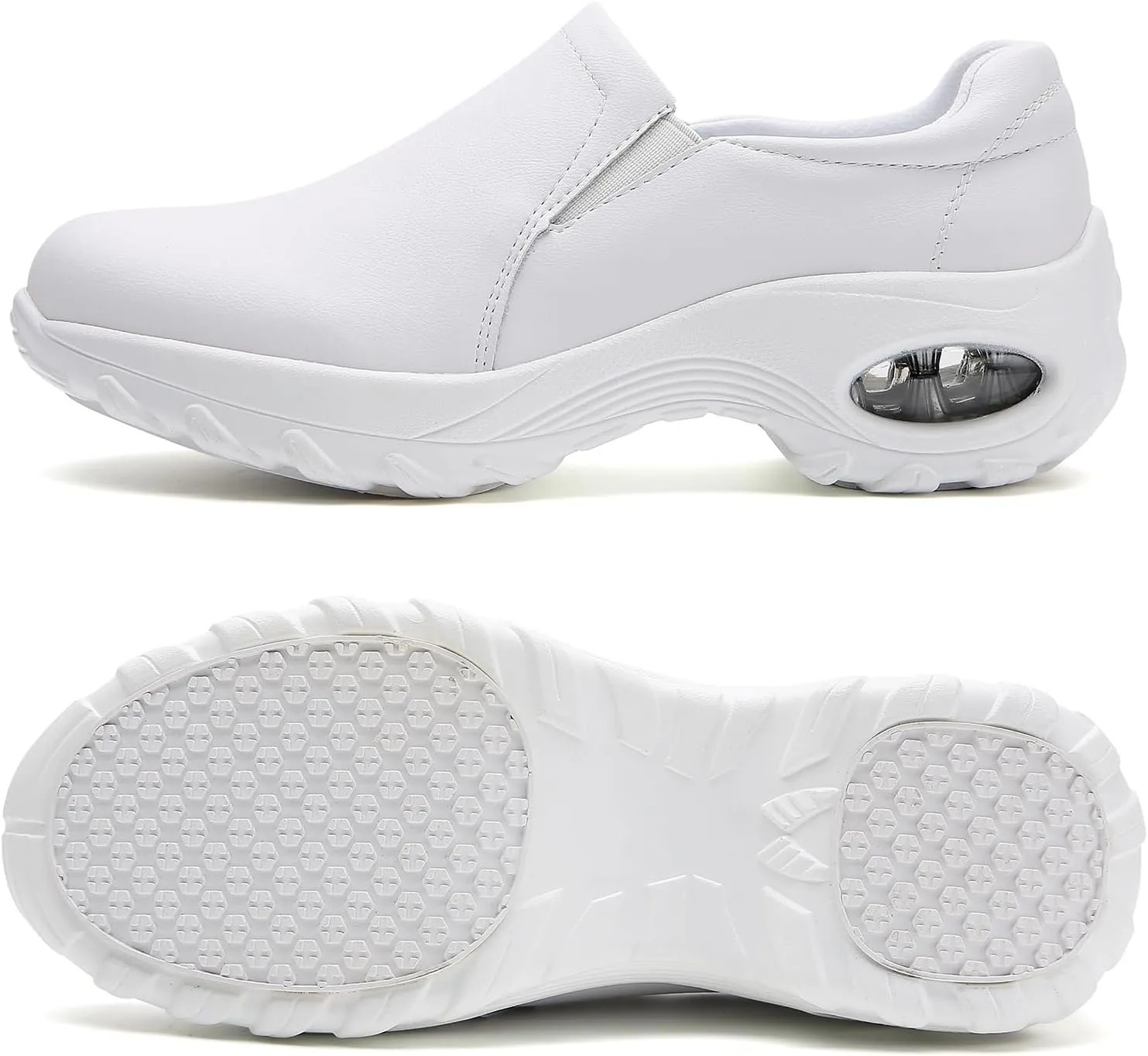 Women's Nursing Shoes Slip On Lightweight Slip Resistant Comfort Non Slip Waterproof Food Service Work Shoes