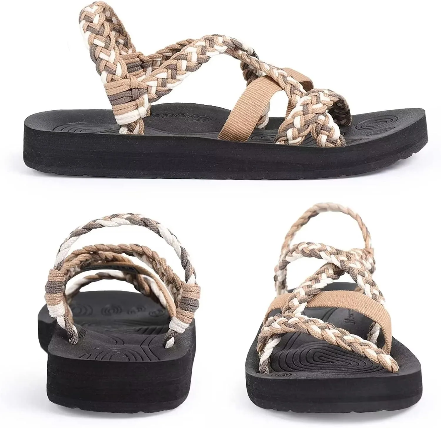 Women's Original Sandals Sport Sandals with Yoga Mat Insole Hiking Sandals Light-Weight Shoes