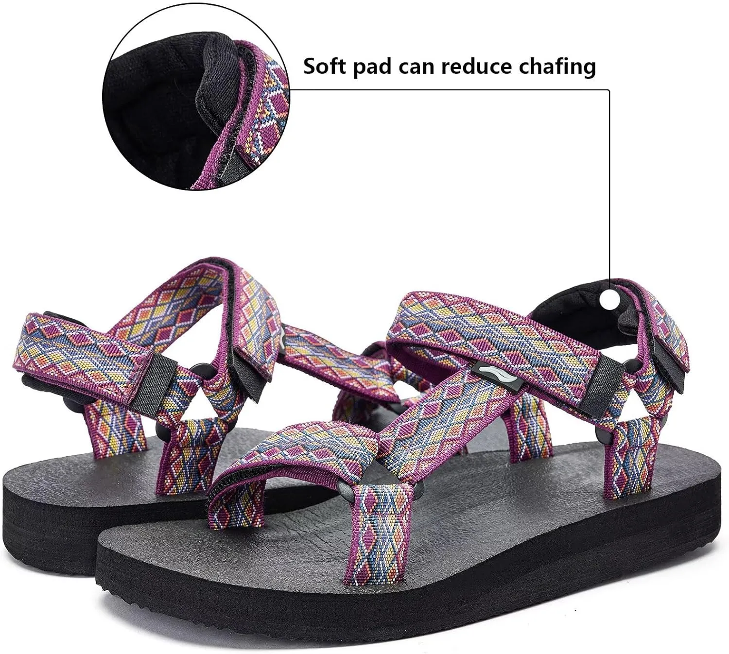Women's Original Sport Sandals Hiking Sandals with Arch Support Yoga Mat Insole Light Weight Outdoor Water Shoes