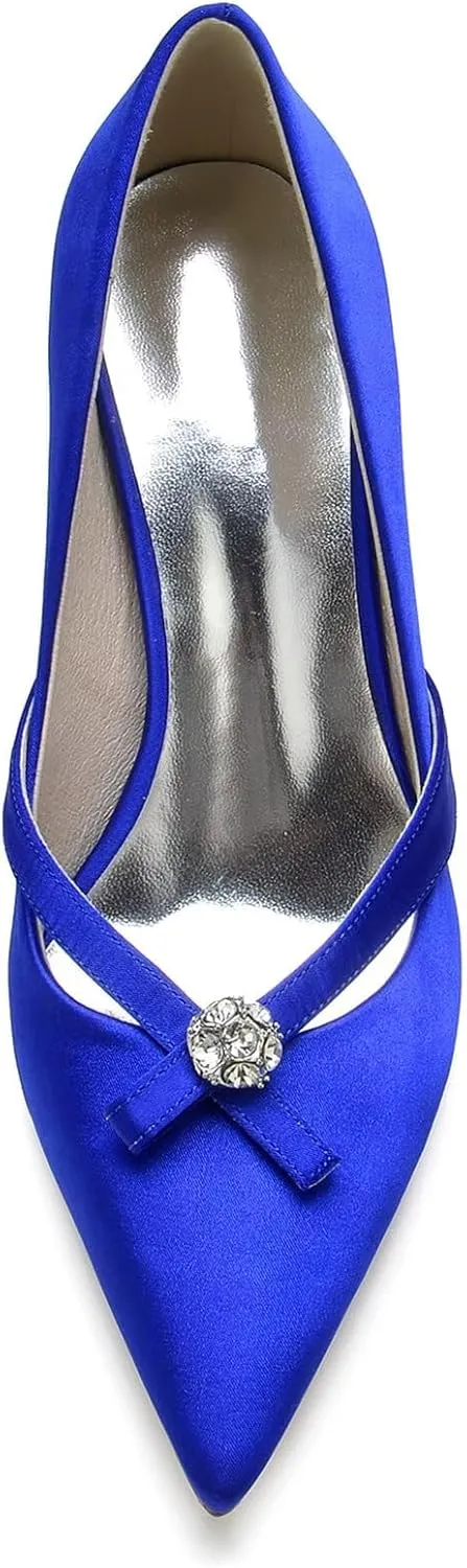 Women's Pointed Toe Pumps Stiletto High Heel Slip On Dress Party Wedding Shoes Prom Evening Party Court Shoes,3.35 in