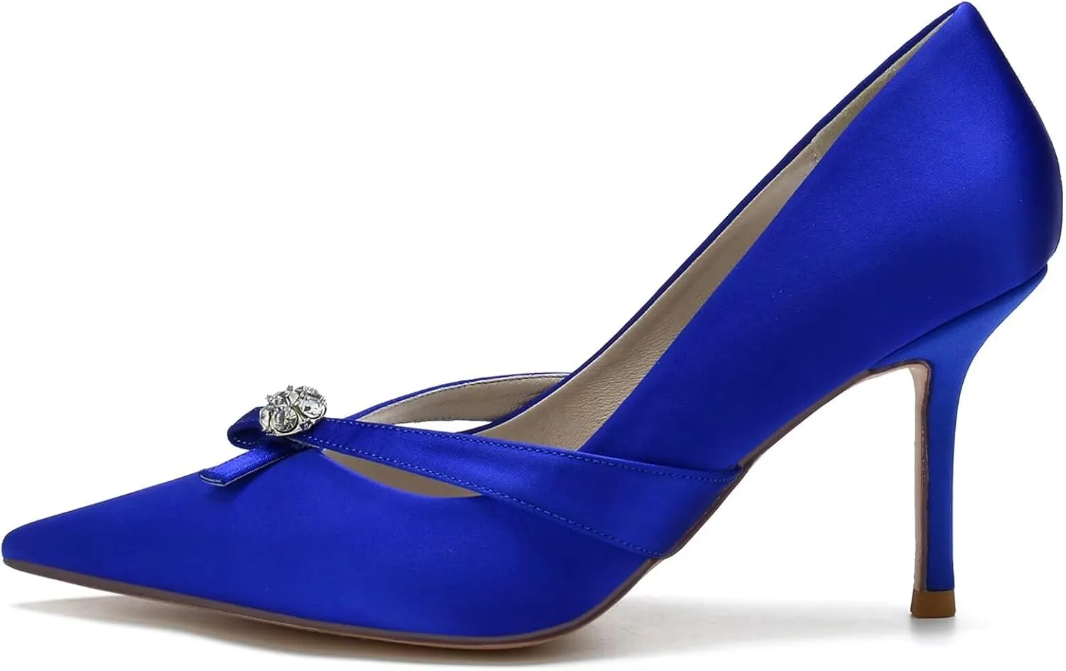 Women's Pointed Toe Pumps Stiletto High Heel Slip On Dress Party Wedding Shoes Prom Evening Party Court Shoes,3.35 in