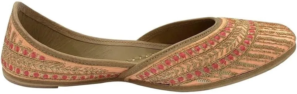 Women's Punjabi Jutti for Ethnic Shoes Soft Mojari Traditional Indian Jooti Leather Sandles Handmade Juti