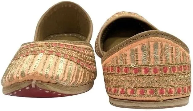 Women's Punjabi Jutti for Ethnic Shoes Soft Mojari Traditional Indian Jooti Leather Sandles Handmade Juti