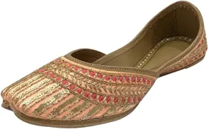 Women's Punjabi Jutti for Ethnic Shoes Soft Mojari Traditional Indian Jooti Leather Sandles Handmade Juti