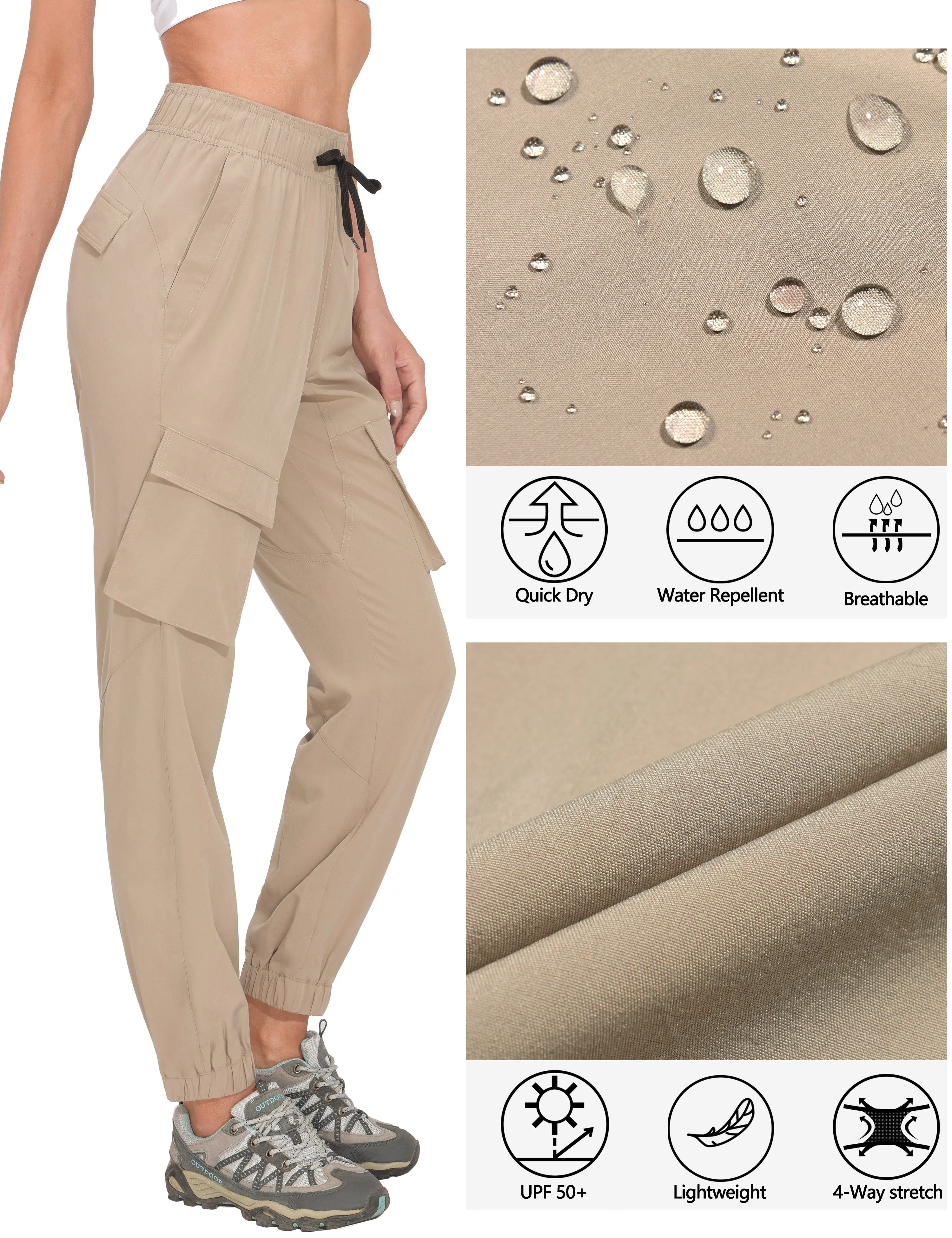 Women's Quick Dry Hiking Cargo Joggers Pants