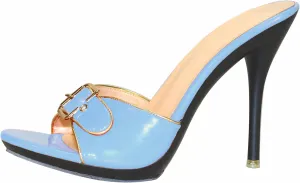 Womens Slip on Sexy Mule Sandals Stiletto High Heel Summer Dressy Slide Shoes