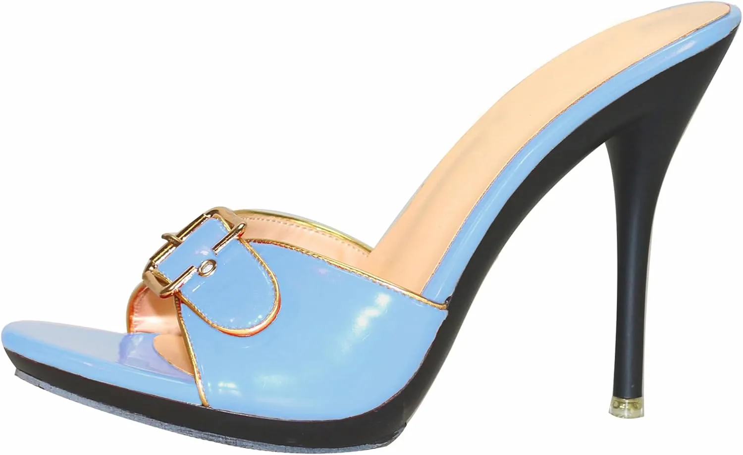 Womens Slip on Sexy Mule Sandals Stiletto High Heel Summer Dressy Slide Shoes