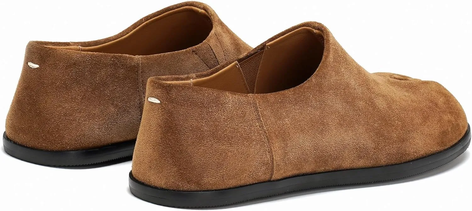 Women's Tabi Leather Loafers Shoes, Split-Toe Slip-On Casual Comfort All-Day Non-Slip Walking Moccasins