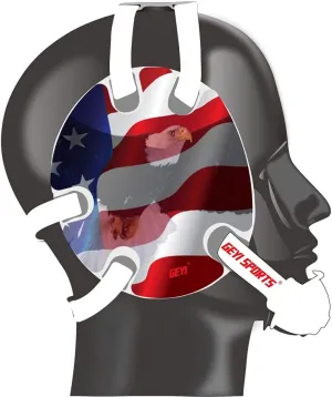 Wrestling Headgear with American Flag Eagles Stickers(Adult)