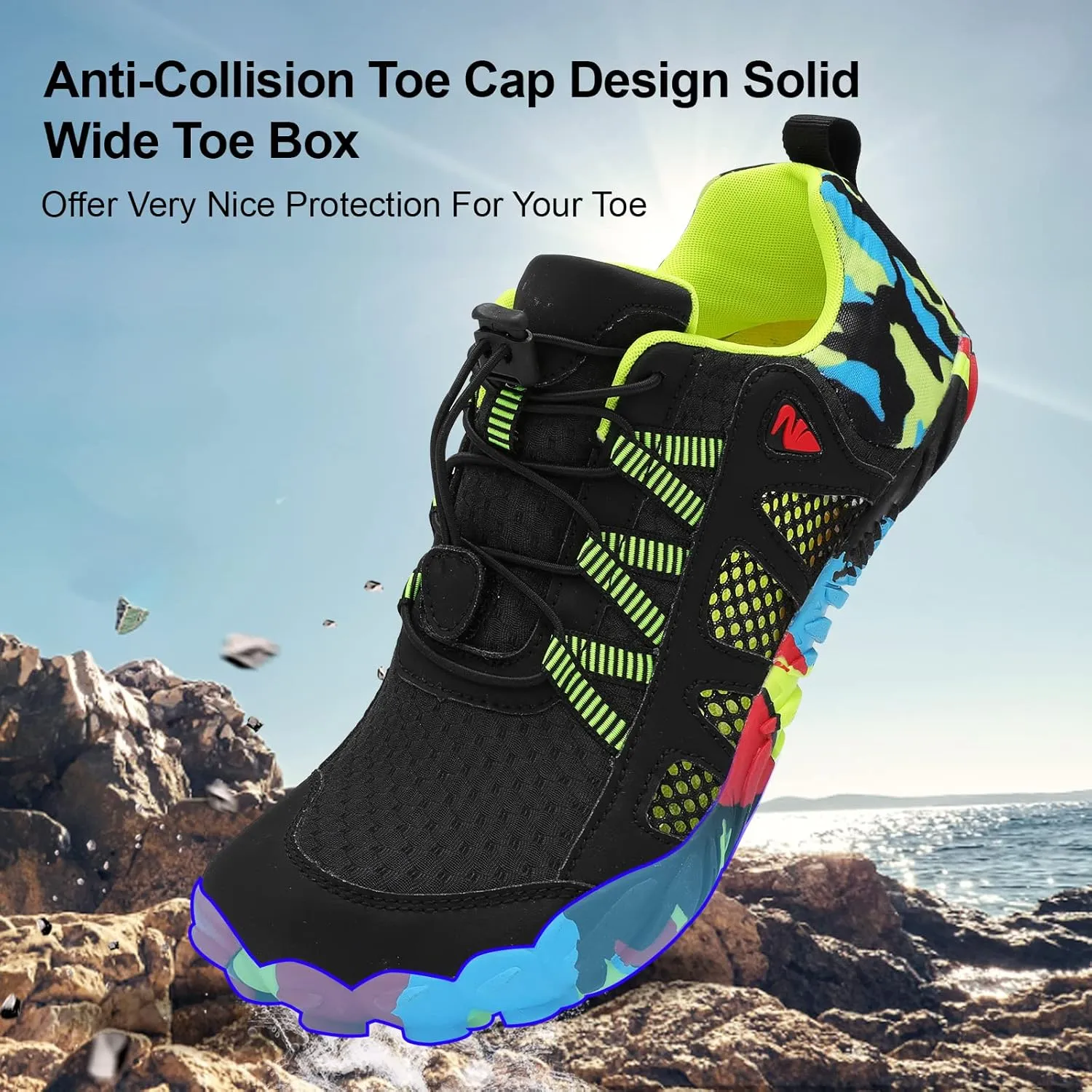 XIHALOOK Athletic Hiking Water Shoes Womens Mens Quick Dry Barefoot for Beach Walking Kayaking Surfing Training