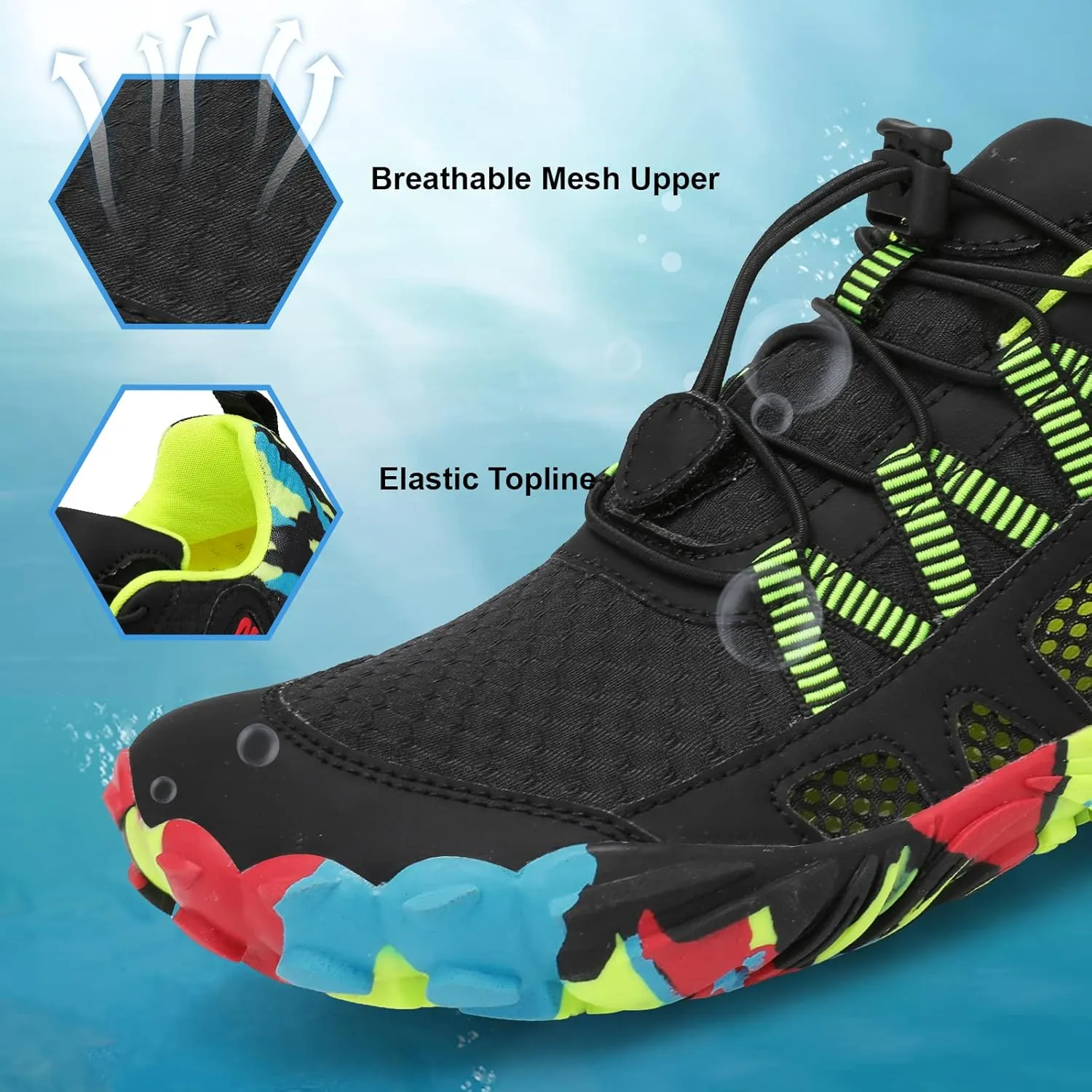 XIHALOOK Athletic Hiking Water Shoes Womens Mens Quick Dry Barefoot for Beach Walking Kayaking Surfing Training