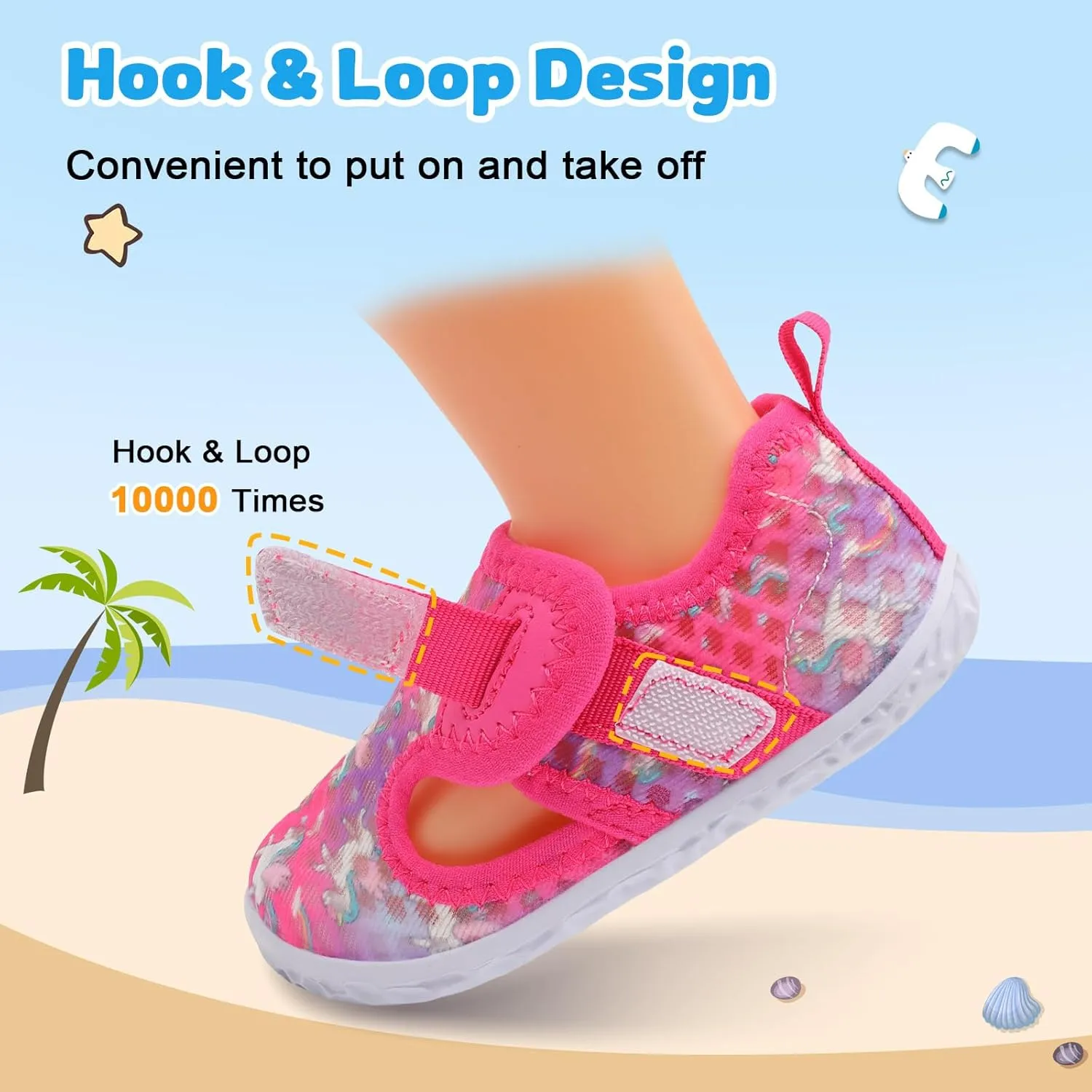 XIHALOOK Toddler Water Shoes for Boys Girls Kids Quick Dry Aqua Skin Barefoot for Beach Swim Pool River