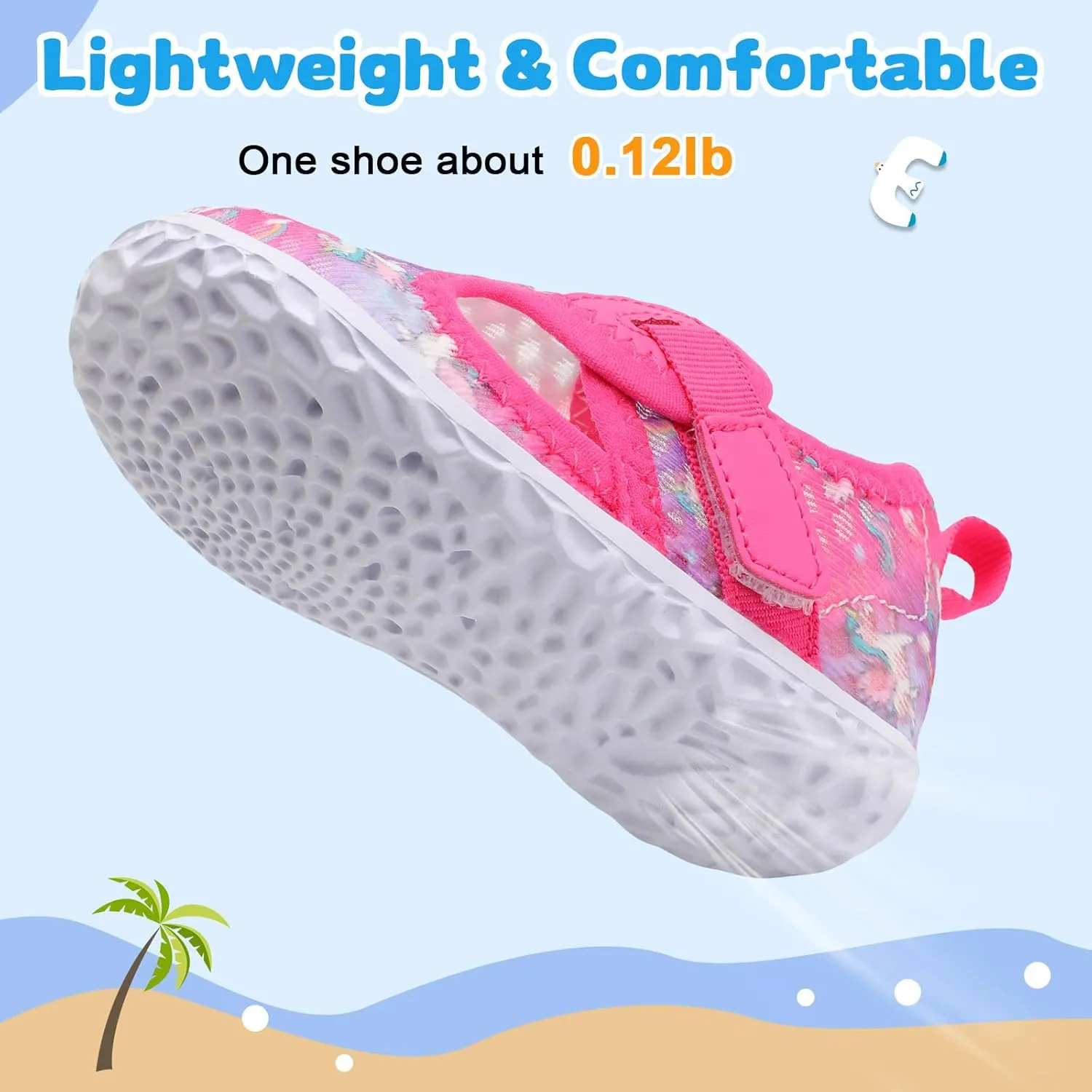XIHALOOK Toddler Water Shoes for Boys Girls Kids Quick Dry Aqua Skin Barefoot for Beach Swim Pool River