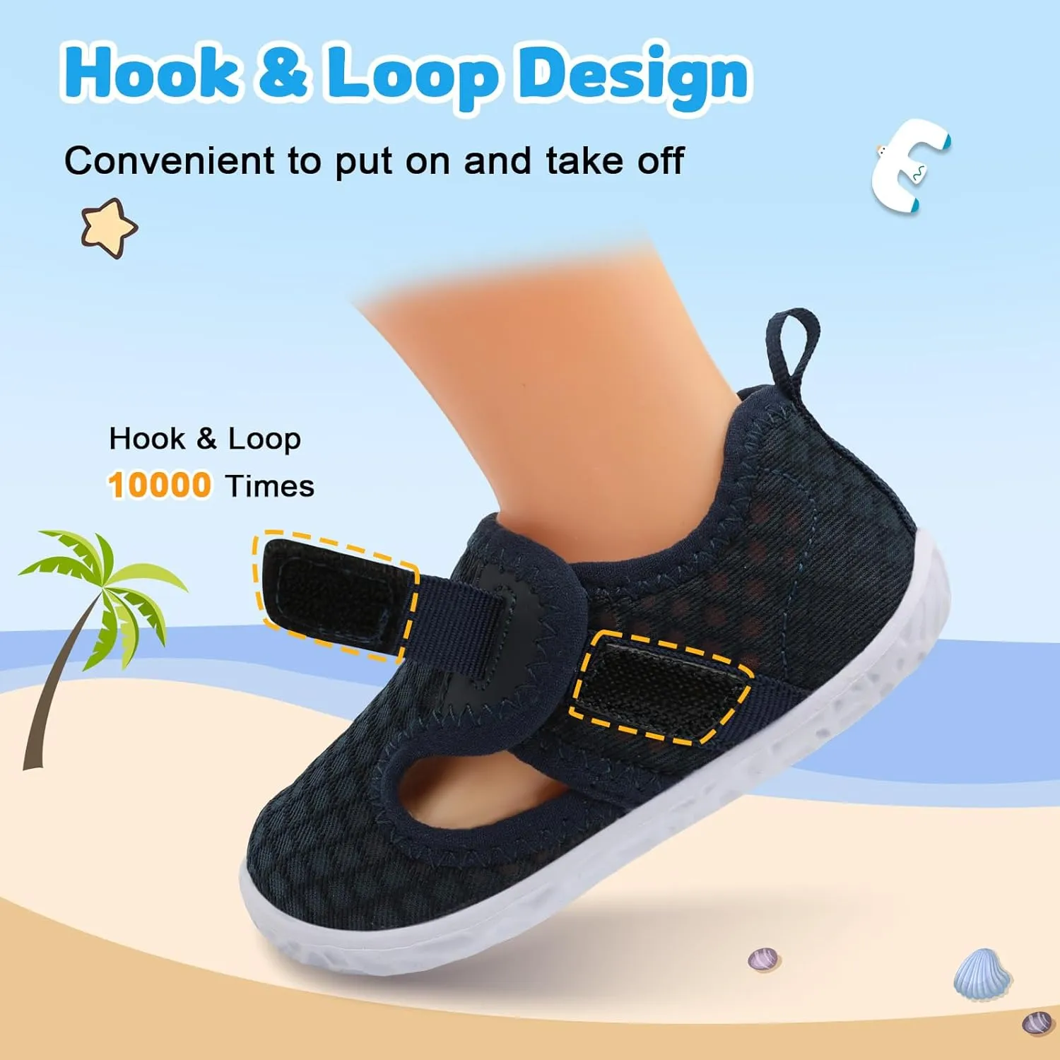 XIHALOOK Toddler Water Shoes for Boys Girls Kids Quick Dry Aqua Skin Barefoot for Beach Swim Pool River