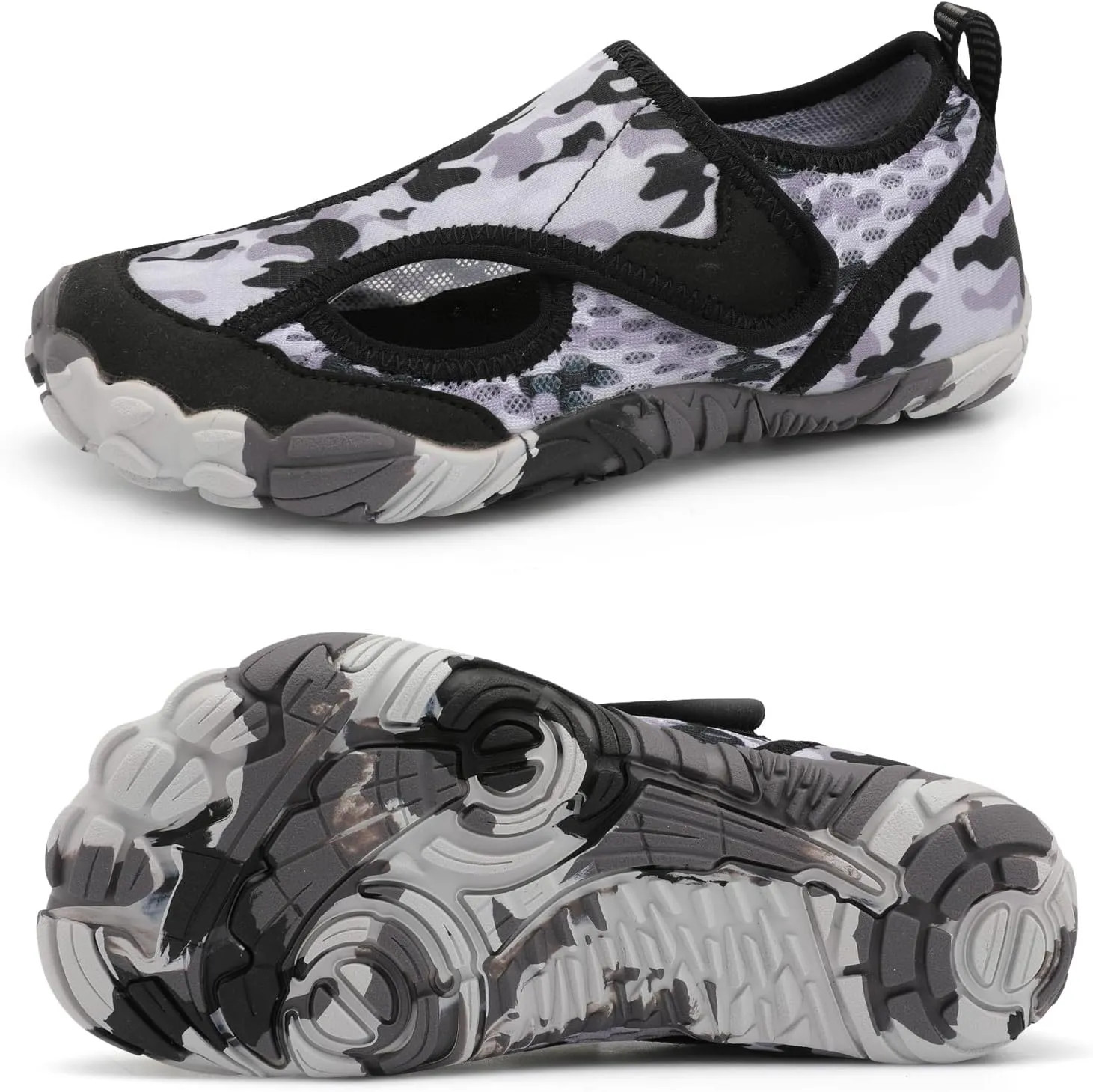 XIHALOOK Water Shoes for Kids Boys Girls Wide Toe Barefoot Quick Dry for Beach Swim Pool Surf Aqua Sports