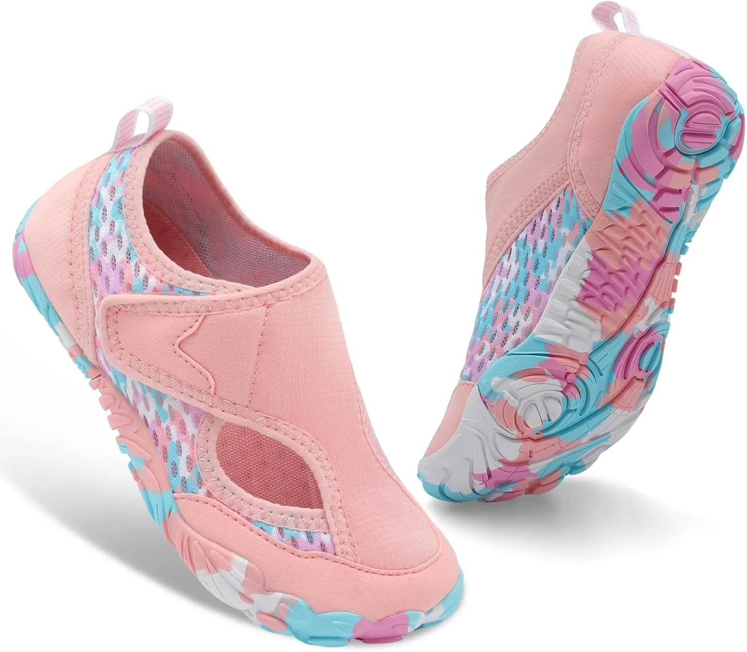 XIHALOOK Water Shoes for Kids Boys Girls Wide Toe Barefoot Quick Dry for Beach Swim Pool Surf Aqua Sports