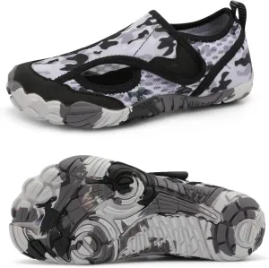XIHALOOK Water Shoes for Kids Boys Girls Wide Toe Barefoot Quick Dry for Beach Swim Pool Surf Aqua Sports
