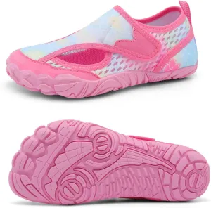 XIHALOOK Water Shoes for Kids Boys Girls Wide Toe Barefoot Quick Dry for Beach Swim Pool Surf Aqua Sports