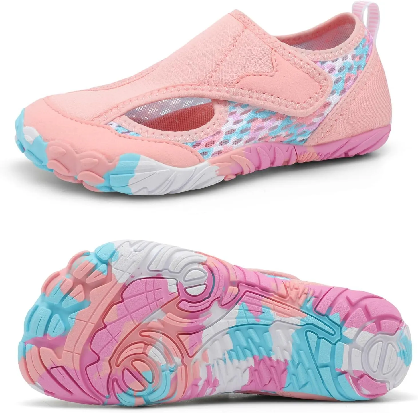 XIHALOOK Water Shoes for Kids Boys Girls Wide Toe Barefoot Quick Dry for Beach Swim Pool Surf Aqua Sports