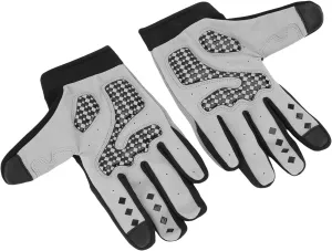XL Grey Full Finger Cycling Gloves Motorcycle Gloves for Men Women, Designed for Mountain Bikes, Dirt Bikes, and Cycling with Non Slip Texture Palm, Shock Absorbing Pads for