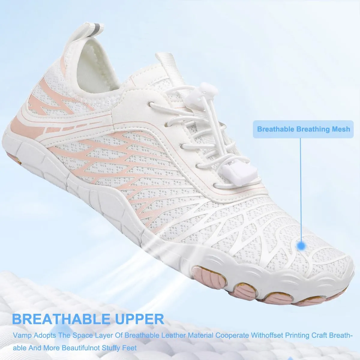 XNIRON Hike Barefoot Shoes for Womens Men,Quick Dry Water Shoes,Beach Pool Aqua Swim Surf Hiking Walking Shoes,Non-Slip Athletic Footwear Wide Toe Water Shoes